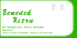 benedek mitru business card